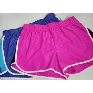 Xpbx Pro Shorts Womens Size Large Bundle Pink Blue Workout